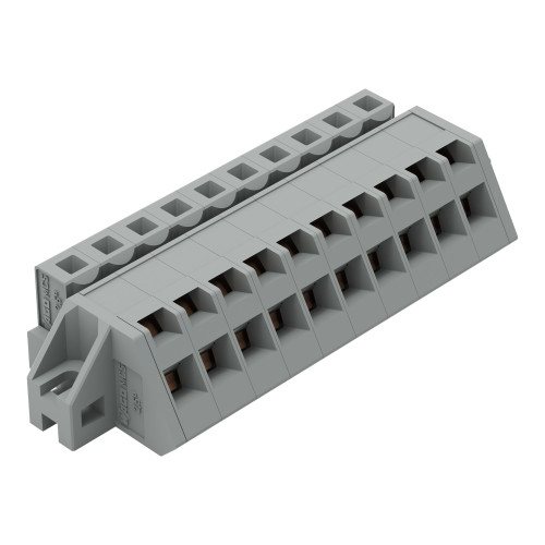 1-conductor female connector, angled, CAGE CLAMP&reg;, 2.5 mm&sup2;, gray