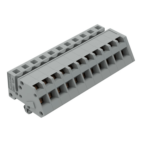 1-conductor female connector, angled, CAGE CLAMP&reg;, 2.5 mm&sup2;, gray