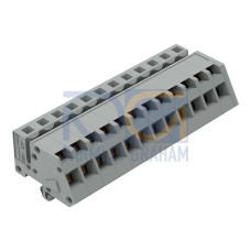 1-conductor female connector, angled, CAGE CLAMP&reg;, 2.5 mm&sup2;, gray