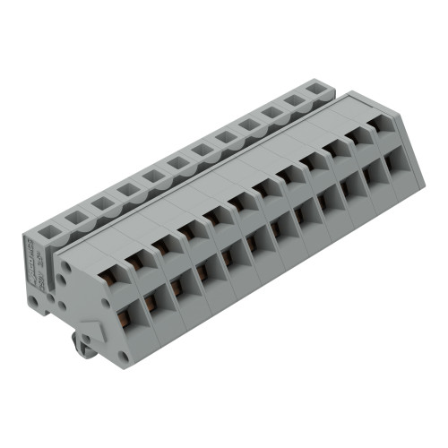 1-conductor female connector, angled, CAGE CLAMP&reg;, 2.5 mm&sup2;, gray