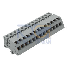 1-conductor female connector, angled, CAGE CLAMP&reg;, 2.5 mm&sup2;, gray
