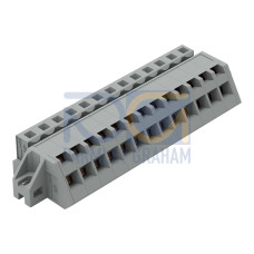 1-conductor female connector, angled, CAGE CLAMP&reg;, 2.5 mm&sup2;, gray