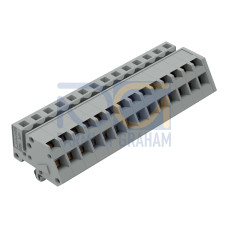 1-conductor female connector, angled, CAGE CLAMP&reg;, 2.5 mm&sup2;, gray
