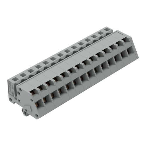 1-conductor female connector, angled, CAGE CLAMP&reg;, 2.5 mm&sup2;, gray