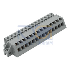 1-conductor female connector, angled, CAGE CLAMP&reg;, 2.5 mm&sup2;, gray