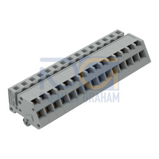 1-conductor female connector, angled, CAGE CLAMP&reg;, 2.5 mm&sup2;, gray