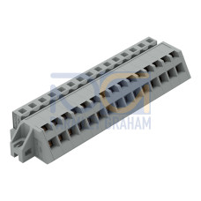 1-conductor female connector, angled, CAGE CLAMP&reg;, 2.5 mm&sup2;, gray