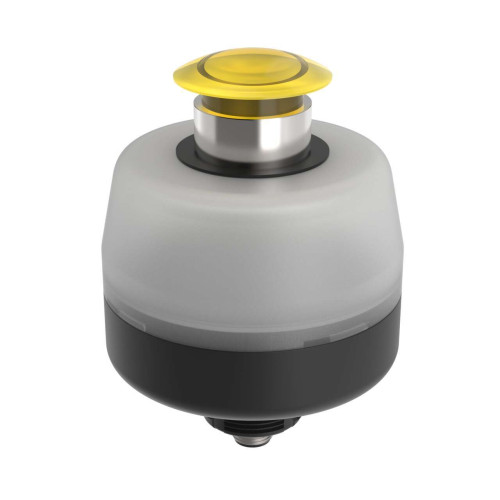 OS80 Operator Station: Push Button, Yellow, Momentary (Spring Return), 2-Color, Voltage: 12-30 V dc, Housing: Polycarbonate, IP40, Output: PNP 1 NO, Colors: Green Yellow, 5-pin M12 Integral QD