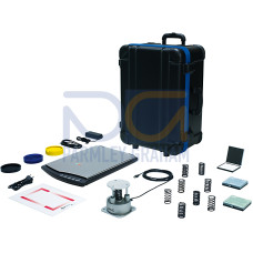 Complete collision measurement set in a suitcase for measuring force and pressure to assess HRC applications in accordan