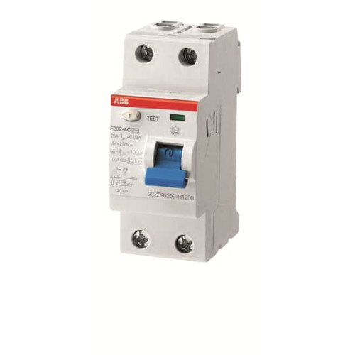 F202 A-25/0.1 Residual Current Circuit Breaker 2P Type A 100 mA