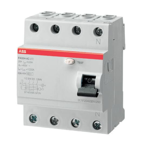 FH204 AC-25/0.03 Residual Current Circuit Breaker 4P Type AC 30 mA