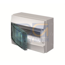 1SLM006500A1212 Consumer unit , Surface mounting, 12 modules, 1 row(s), IP65,  Door: Single, Plastic, Transparent, Dimensions: 250 mm x 320 mm x 155 mm