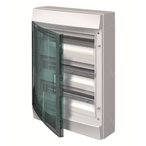 1SLM006500A1218 Consumer unit , Surface mounting, 54 modules, 3 row(s), IP65,  Door: Single, Plastic, Transparent, Dimensions: 600 mm x 430 mm x 155 mm