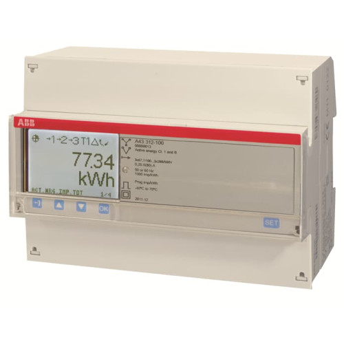 A43 312-100, Energy meter'Silver', Modbus RS485, Three-phase, 5 A
