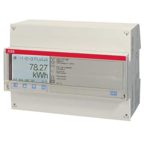A44 113-100, Energy meter'Steel', M-bus, Three-phase, 6 A