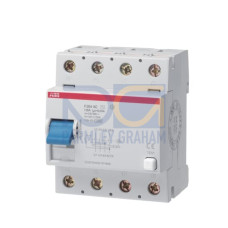 F204 AC-125/0.1 Residual Current Circuit Breaker 4P Type AC 100 mA