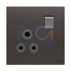 Socket outlet Round 15A Without imprint British Standard Silk Black  - Millenium