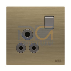 Socket outlet Round 5A Without imprint British Standard Antique Gold  - Millenium