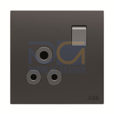 Socket outlet Round 5A Without imprint British Standard Silk Black  - Millenium
