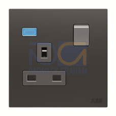 Socket outlet BS Without imprint British Standard Silk Black  - Millenium