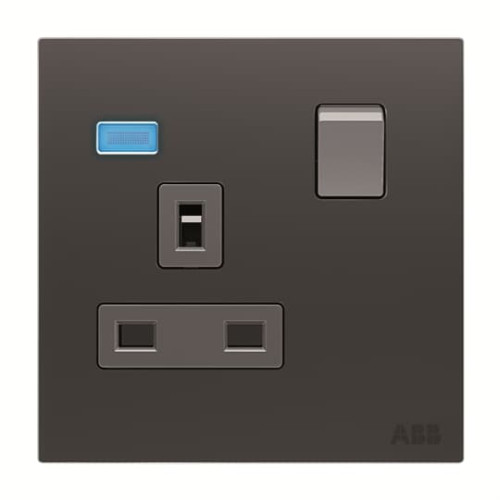Socket outlet BS Without imprint British Standard Silk Black  - Millenium