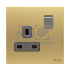 Socket outlet BS Without imprint British Standard Matt Gold  - Millenium