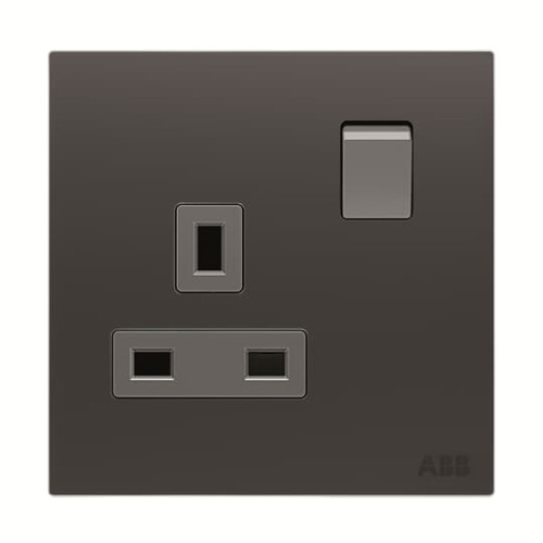 Socket outlet BS Without imprint British Standard Silk Black  - Millenium