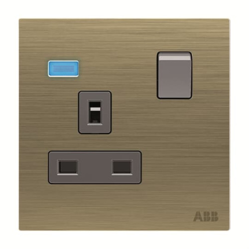 Socket outlet BS Without imprint British Standard Antique Gold  - Millenium