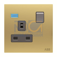 Socket outlet BS Without imprint British Standard Matt Gold  - Millenium