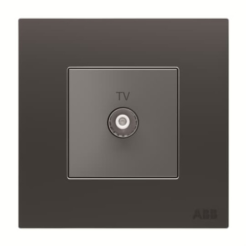 TV outlet 1 gang Silk Black - Millenium
