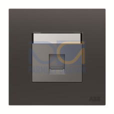 Phone outlet 1 gang Silk Black - Millenium