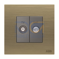 TV/SAT outlet 1 gang Antique Gold - Millenium