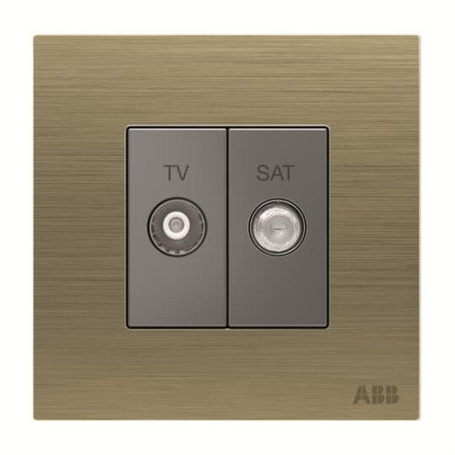 TV/SAT outlet 1 gang Antique Gold - Millenium