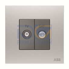 TV/SAT outlet 1 gang Stainless steel - Millenium