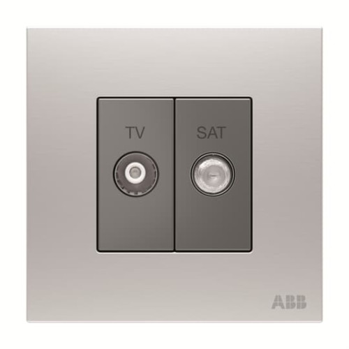 TV/SAT outlet 1 gang Stainless steel - Millenium