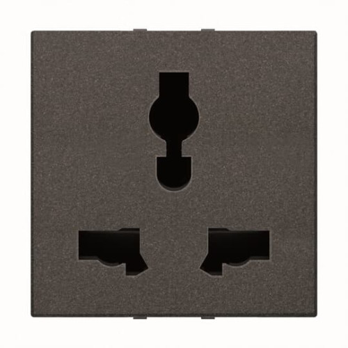 Socket outlet Universal Without imprint Anthracite Polished  - Millenium