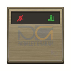 DND/MUR corridor unit 2gang Single push button 1 rocker Antique Gold - Millenium