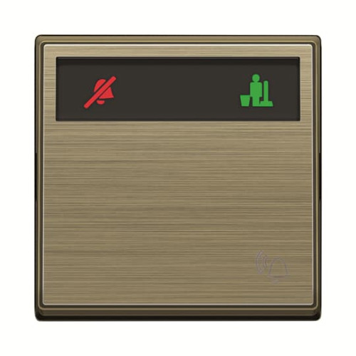 DND/MUR corridor unit 2gang Single push button 1 rocker Antique Gold - Millenium