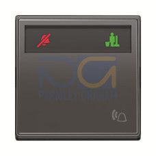 DND/MUR corridor unit 2gang Single push button 1 rocker Silk Black - Millenium