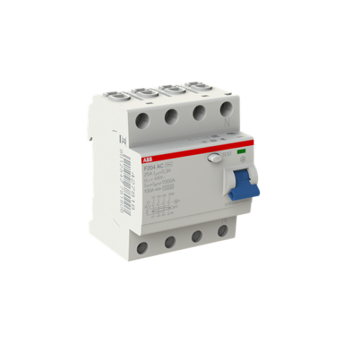 F204 AC-25/0.3 Residual Current Circuit Breaker 4P Type AC 300 mA