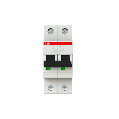 2-Pole, Type C 6kA, 20A