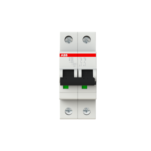 S202-B25 Miniature Circuit Breaker - 2P - B - 25 A