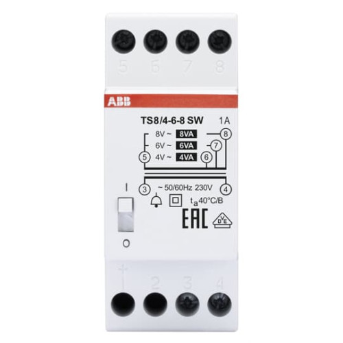 TS 8/4-6-8SW Non-inherently short-circuit proof bell transformer