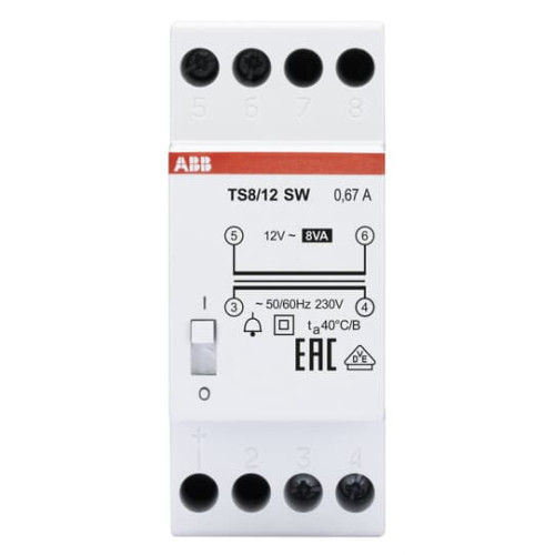TS 8/12SW Non-inherently short-circuit proof bell transformer