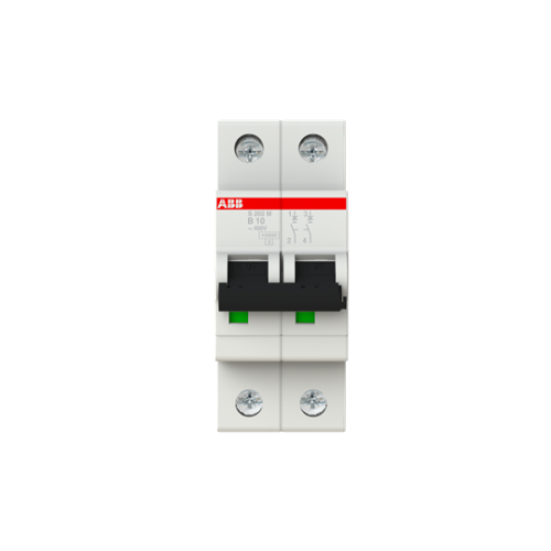 S202M-B10 Miniature Circuit Breaker - 2P - B - 10 A