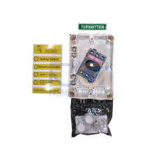 Safety switch 3-p.400V AC23A 7.5kW AC22A 16A Plastic enclosure IP65 White Round handle. Interlocked cover.