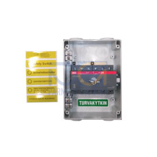 Safety switch, 6-p. 400V AC23 30A, 15kW. Plastic enclosure. IP65. RedYellow Pistol handle. Interlocked cover. Defeatable interlocking.