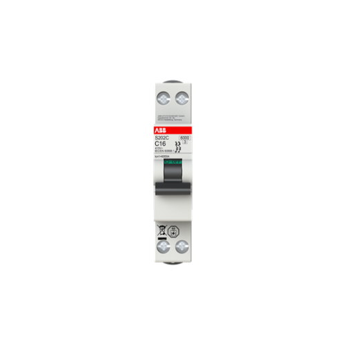 S202C-B2 Miniature circuit breaker - 2P - B - 2 A