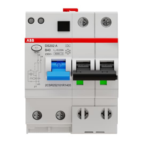 DS202 A-B40/0.03 Residual Current Circuit Breaker with Overcurrent Protection