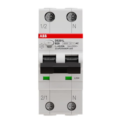 DS201 B20 AC30 Residual Current Circuit Breaker with Overcurrent Protection